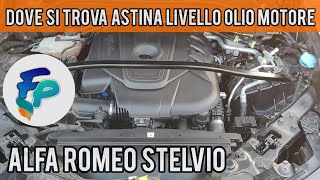 Dove si trova astina livello olio motore su Alfa Romeo Stelvio diesel [upl. by Willner]