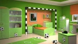 Decoracion de cuartos de futbol de niños 6 [upl. by Pufahl]