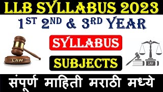 LLB Syllabus for 1st 2nd and 3rd Year 2023  subject list  semester wise [upl. by Kinsley976]