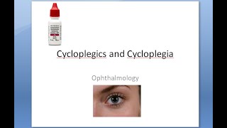 Ophthalmology 579 a Cycloplegics Cycloplegia CycloPentoLate HomAtropine Atropine Uses Eye [upl. by Ainsley603]