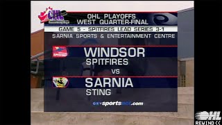 OHL Rewind  Friday Night Hockey Windsor Spitfires  Sarnia Sting  April 2nd 2000 [upl. by Elisabetta]