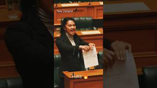 Haka in NZ parliament over contentious treaty bill shortsfeed haka hakai reelected justposted [upl. by Graehme795]