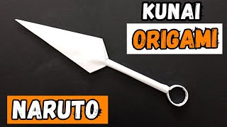 ORIGAMI NARUTO KUNAI PAPER KNIFE EASY TUTORIAL  ORIGAMI NINJA WEAPON [upl. by Eahsram]