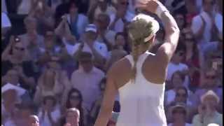 Match point Eugenie Bouchard into Wimbledon 2014 final [upl. by Phylis601]