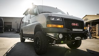 Chevy Express Quigley 4x4 Van Build Gets Custom Upgrades [upl. by Rodavlas477]