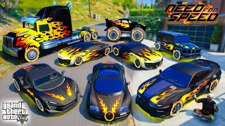 GTA 5  Stealing NEED FOR SPEED CARS with Franklin Real Life Cars 85 [upl. by Ardnaiek918]