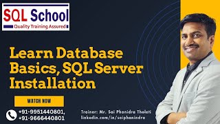 Learn Database Basics SQL Server Installation  Step by step From sqlschool [upl. by Airal]