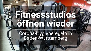 Fitnessstudios öffnen wieder  Das sind die CoronaHygieneregeln in BadenWürttemberg [upl. by Nylirrehs]