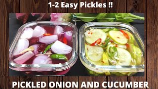 Pickled Onion amp Cucumber Salad Recipe  Sirka Pyaaz Sirka Kheera Easy Pickle Recipe Instant pickle [upl. by Darcee279]