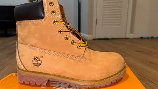 Timberland 6 inch Premium Wheat Boots  From The Flea Market  Real or Fake timberlands [upl. by Kerrill]