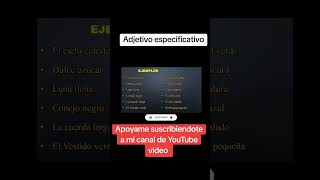 Adjetivo especificativo adjetivoadjetivos [upl. by Gherardo386]