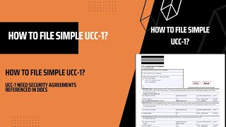 How to file UCC 1 Secured PartyCreditor [upl. by Harrat]