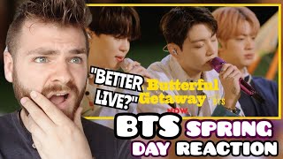 First Time Hearing BTS quotSpring Dayquot LIVE  A Butterful Getaway with BTS  방탄소년단 봄날 REACTION [upl. by Nahtam]