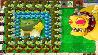 PVZ HACK  Plants Vs Zombies  Gatling Pea  Snow Pea And Cob Cannon Vs DrZomboss Battlez [upl. by Dukie801]