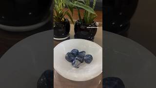 Sodalite tumbles in selenite bowl love crystalsforsale sale youtube youtubeshorts [upl. by Niles]