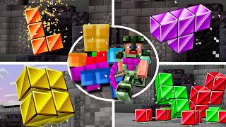 Minecraft x Tetris DLC  All Bosses Fight Gameplay [upl. by Yorel]