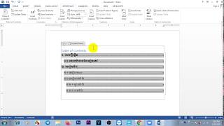 ការធ្វើតារាងមាតិការស្វ័យប្រវត្តិក្នុង Word [upl. by Bock471]