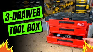 Have you perfected your storage setup REVIEW Milwaukee Packout 3Drawer Tool Box [upl. by Yelrihs]