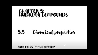 DK024022 CHAPTER 55 CHEMICAL REACTIONS OF ALCOHOL  SES  MATRICULATION  DK024 [upl. by Ferrick]