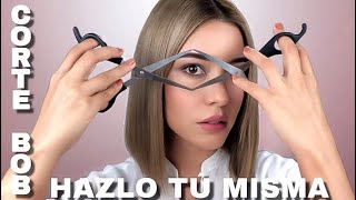 COMO HACERTE EL CORTE BOB TU MISMA  Despunte de cabello corto  MELENA [upl. by Akemit]