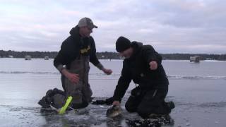 Little Bay De Noc 30 Walleye December 2012 [upl. by Akimat241]