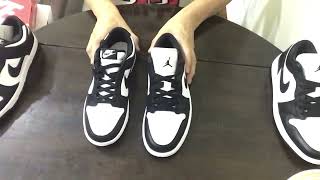 Nike Dunk Low Panda Vs Jordan 1 Low Panda [upl. by Zenas]