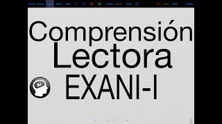 Comprensión Lectora EXANII bachillerato [upl. by Trygve]