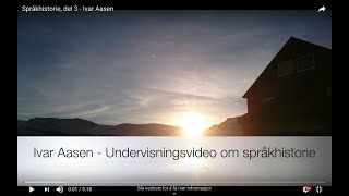 Språkhistorie del 3  Ivar Aasen [upl. by Adnoryt]