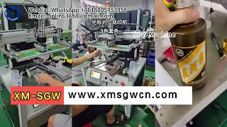 Semiautomatic multicolor curved screen printing machinefactory [upl. by Iago]