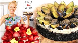 Rohköstlicher Obstkuchen  glutenfrei  vegan  NO BAKE REZEPT  Rohkosttorte  köstlich amp schnell [upl. by Dijam722]