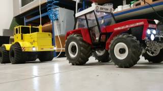 RC Tractor pull Zetor 16145 vs Kirovets K700A 4x4 test [upl. by Dannel]