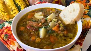 I Make This Cheap and Easy Soup Weekly During the Fall ❤️ Lentil Soup Recipe [upl. by Pearse]