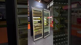 SICAO automatic sliding door cigar wine cabinet is on display at the quotFHC Global Food Exhibitionquot [upl. by Petes]