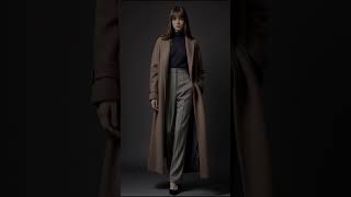 Maxi Wool Coat amp Ribbed Knit Pants [upl. by Fridlund]