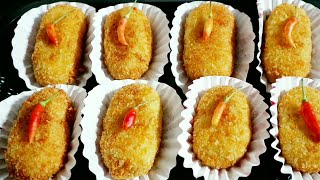 RESEP KROKET KENTANG EKONOMIS ISI SAYURAN [upl. by Bilac]