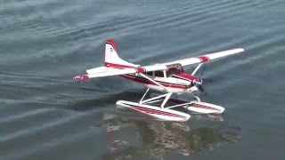 Electric ESM Cessna 185 Maiden Flight on Floats [upl. by Inattyrb]