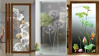 Beautiful frosted glass film and staind glass room divider ideas Letest frosted glass ideas [upl. by Waylon380]