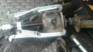 Mini cooperone removing rear bush from arm r50r53 [upl. by Adnamal]