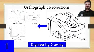 Orthographic Projection  Engineering Drawing  Three Views [upl. by Deirdre]