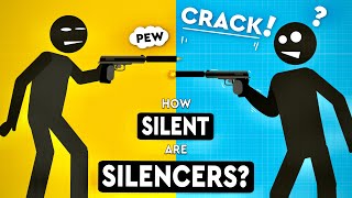 How Silent Are Gun Silencers DEBUNKED moviemyths debunked [upl. by Zetana811]