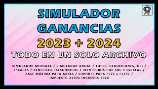 🔥 TREMENDA PLANILLLA PARA GANANCIAS 2023 Y 2024 🔥 [upl. by Myrilla]