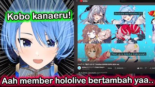 Reaksi Suisei Gen0 Ketika Melihat Member Hololive Yang Terus Berkembang [upl. by Dodge145]