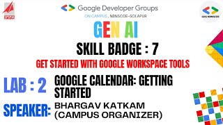 Google Calendar Getting Started  GSP466 Solution  GDG on Campus NBNSCOE [upl. by Simona]