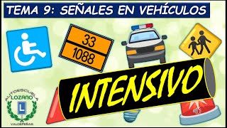 INTENSIVO PERMISO B  TEMA 9 SEÑALES EN VEHÍCULOS [upl. by Renzo634]