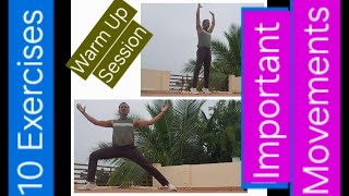 Warm up exercises  10 Basic Movements [upl. by Llennoj346]