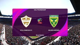 Stellenbosch vs Lamontville Golden Arrows 01052024 DStv Premiership PES 2021 [upl. by Merill804]