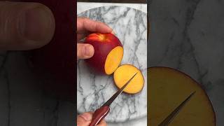 Nectarine Prunus persica Fruit Cutting Skills [upl. by Yknip]