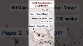 KSET Exam Question paper pattern [upl. by Ozzie962]