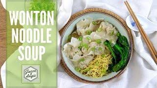 How to make Wonton Noodle Soup  Wonton Filling and Wonton Soup Broth Recipe [upl. by Eugnimod215]