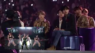 HD BTS Reaction to Mamamoo at MAMA 2019 Full [upl. by Lynnette501]